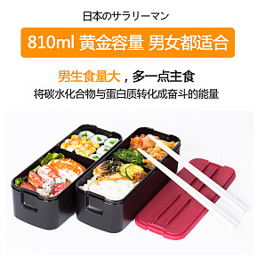 日式耐热玻璃饭盒微波炉烤箱可用保鲜盒密封碗便当碗