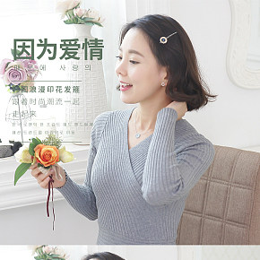 韩国清新简约大气优雅品质发卡珠宝饰品详情页设计