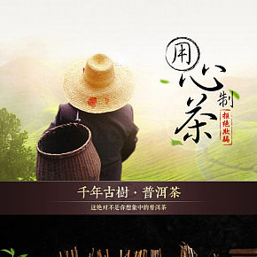 茶叶普洱茶古典中国风详情页