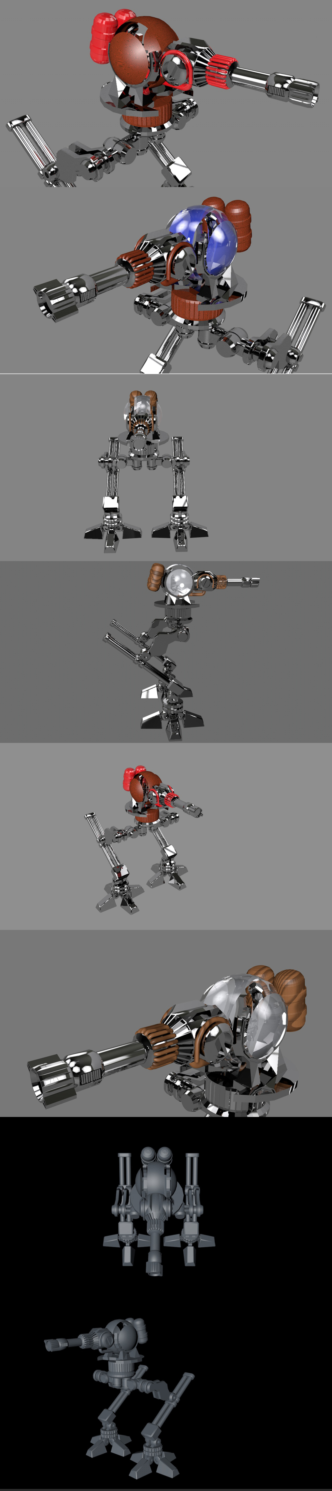 淘寶美工朱小浩C4D機器人模型作品