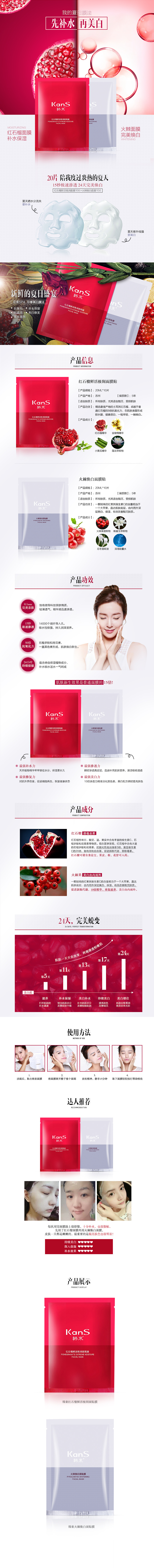 淘寶美工熊本熊韓束補(bǔ)水面膜洗護(hù)詳情頁(yè)作品