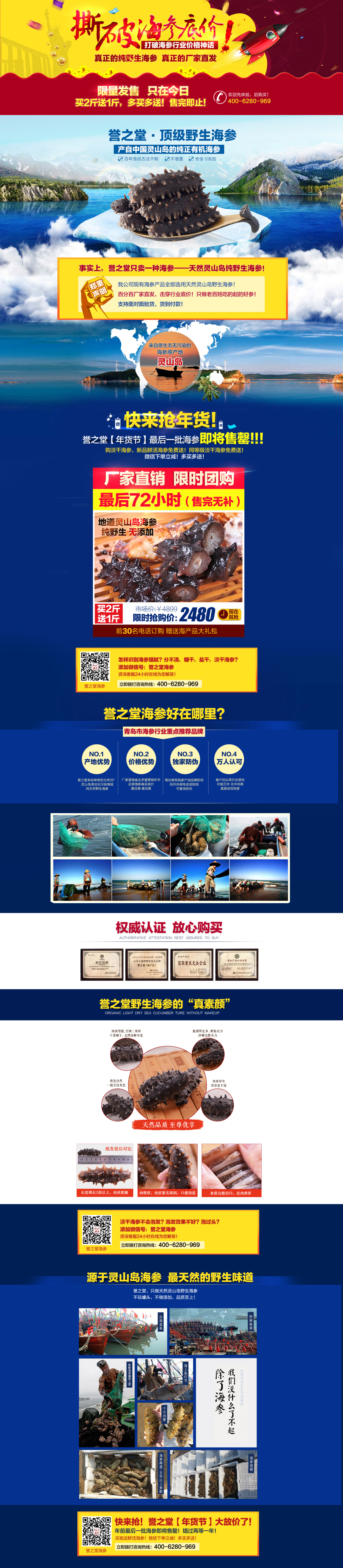 淘寶美工燕子121海參食品類專題頁作品