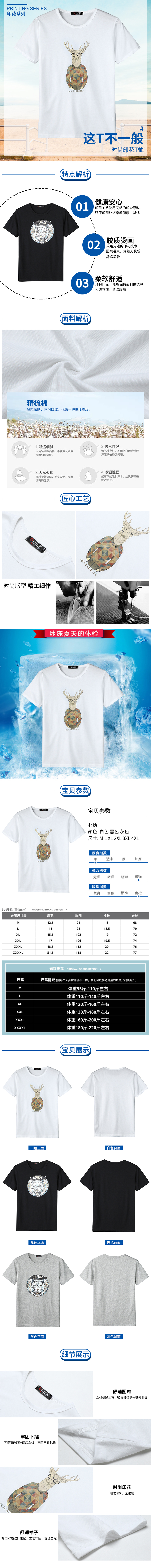 淘寶美工小霖夏日印花T恤詳情作品