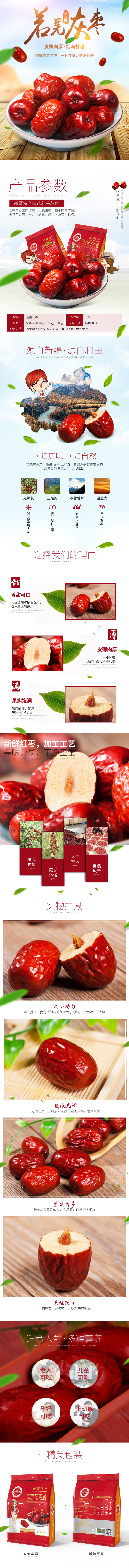 淘寶美工糖豆食品紅棗新疆特產(chǎn)小灰棗干果零食棗子干若羌紅棗作品