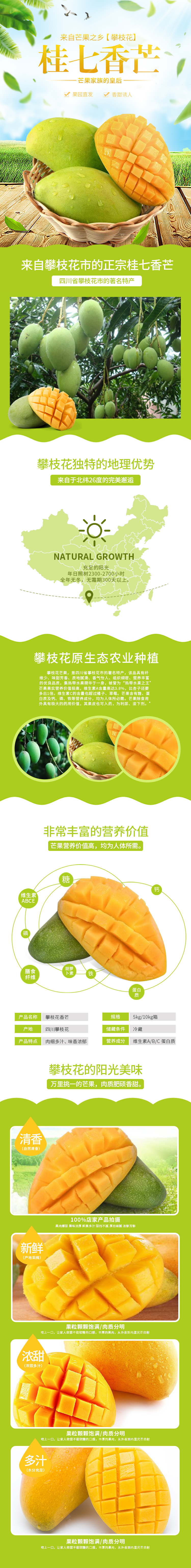 淘寶美工南喬越南水果大青芒果新鮮現(xiàn)摘金煌特大芒果 芒果作品
