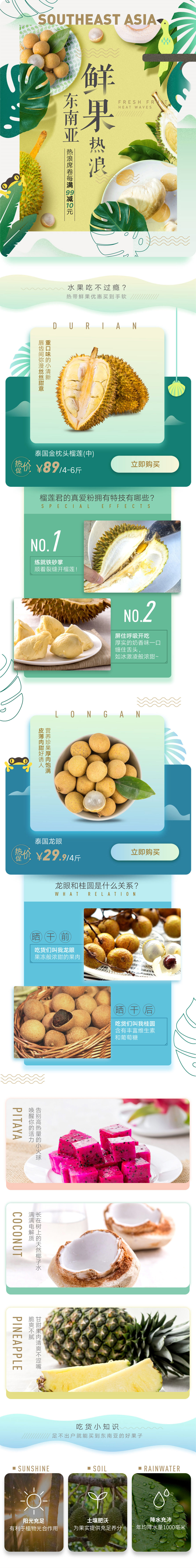 淘寶美工妮可夏季小清新水果首頁作品