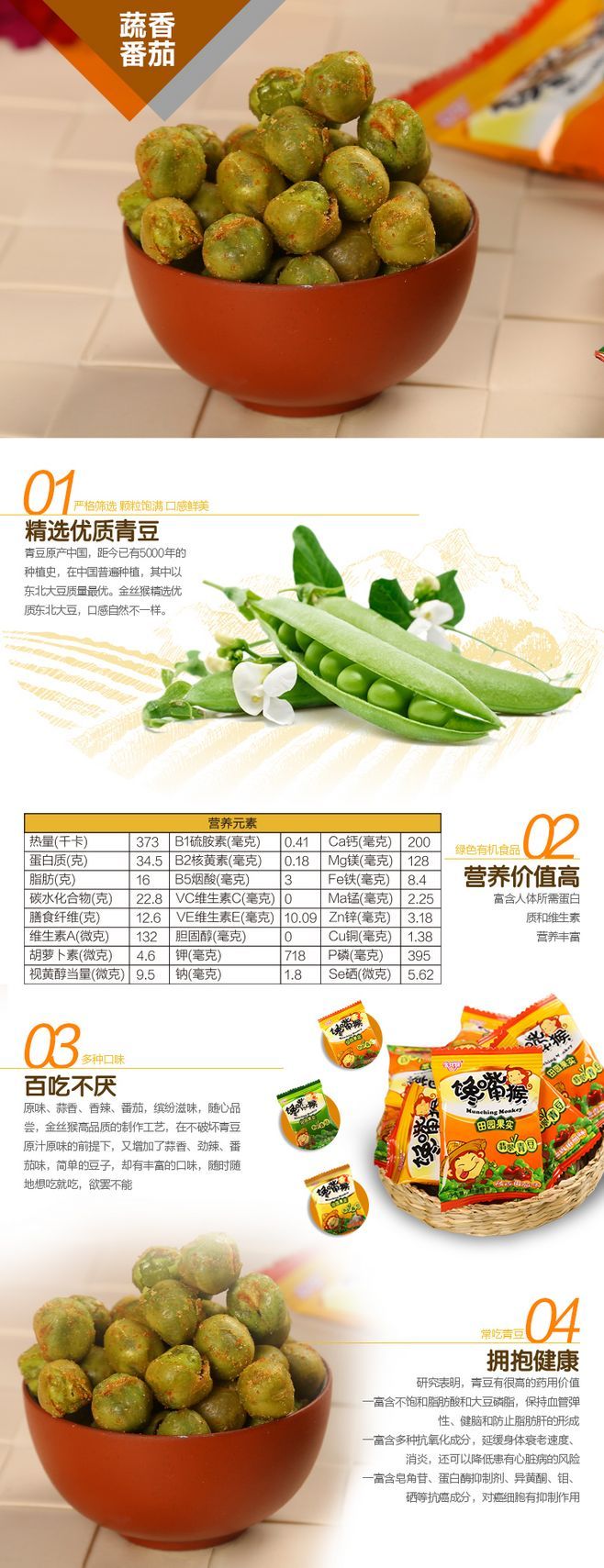 淘寶美工十六。香辣青豆詳情頁(yè)作品