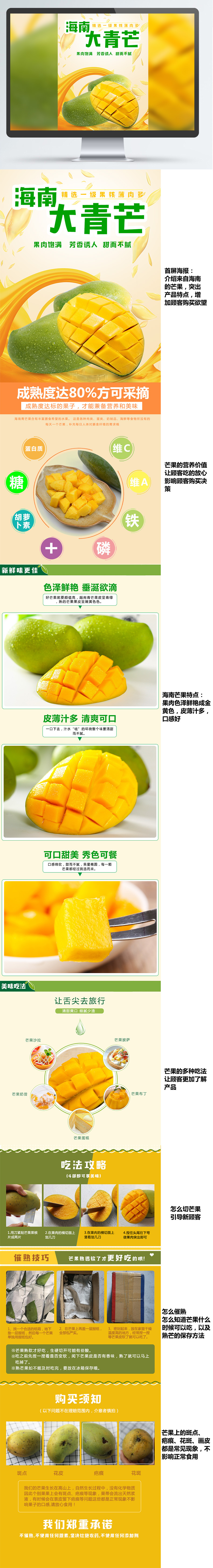 淘宝美工浮尘海南进口香甜大青芒作品