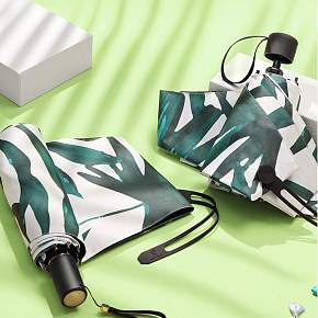 夏季超轻小棕榈叶折叠晴雨伞两用防晒女太阳伞遮阳防紫外线详情页