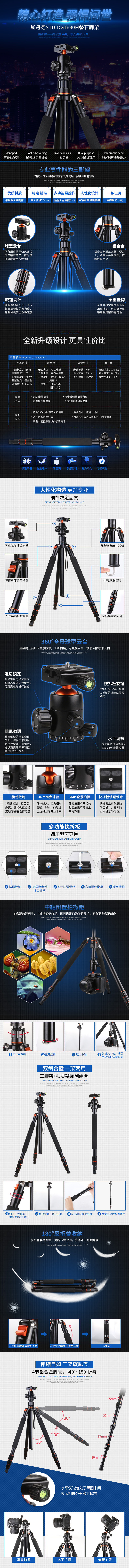 淘寶美工五年美工相機支架詳情頁得設計作品