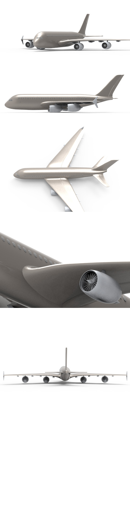 淘宝美工大腾子C4D飞机客机模型作品