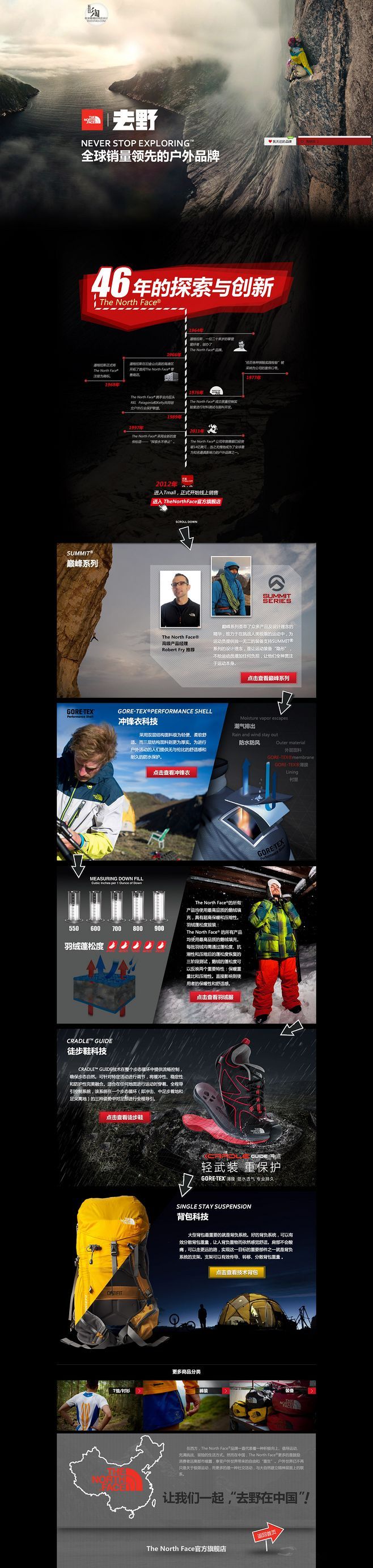 淘宝美工小玖玖THE NORTH FACE去野户外品牌作品