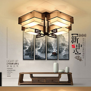 新中式吸顶灯家居吊灯中国风详情页