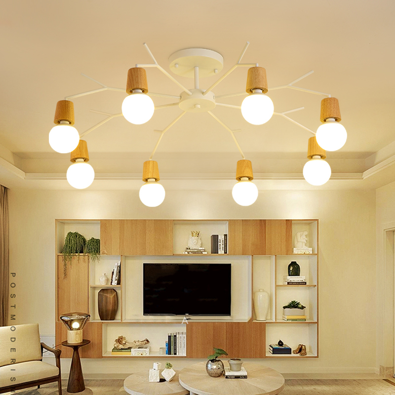 淘宝美工kikk现代北欧木头吸顶灯作品