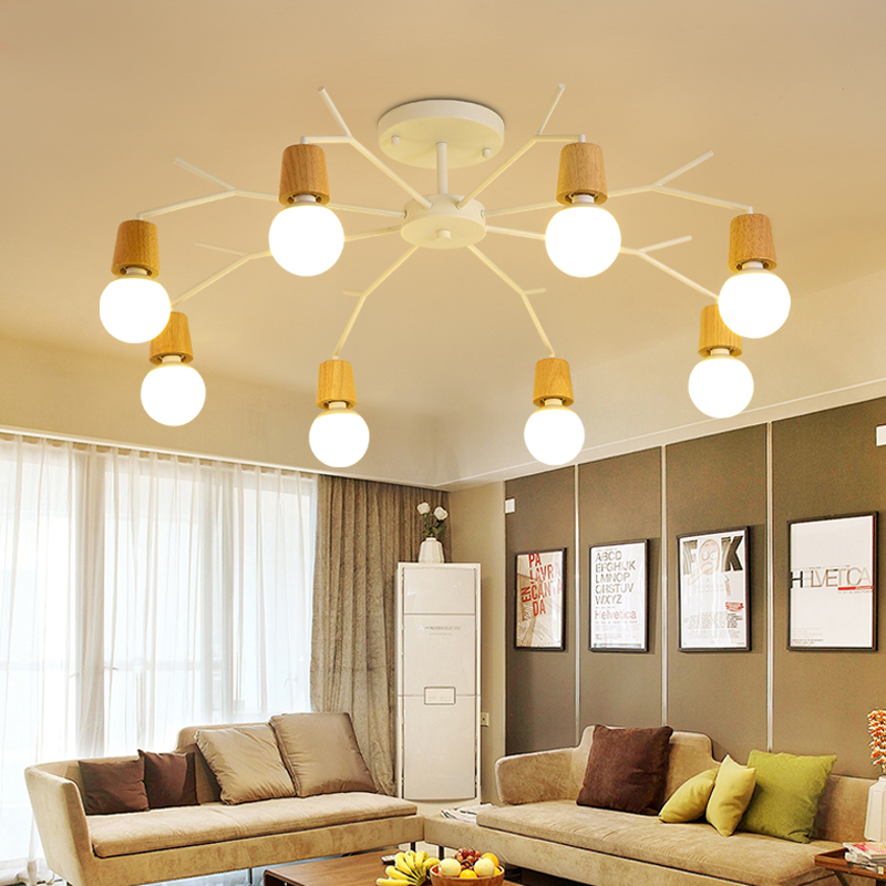 淘宝美工kikk现代北欧木头吸顶灯作品