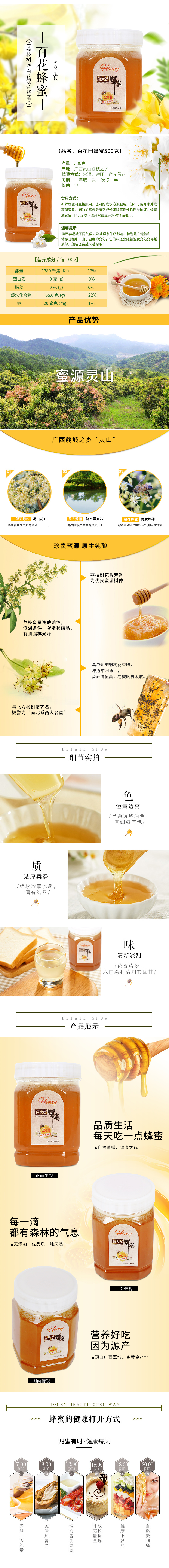 淘寶美工kikk百花蜜蜂蜜詳情作品