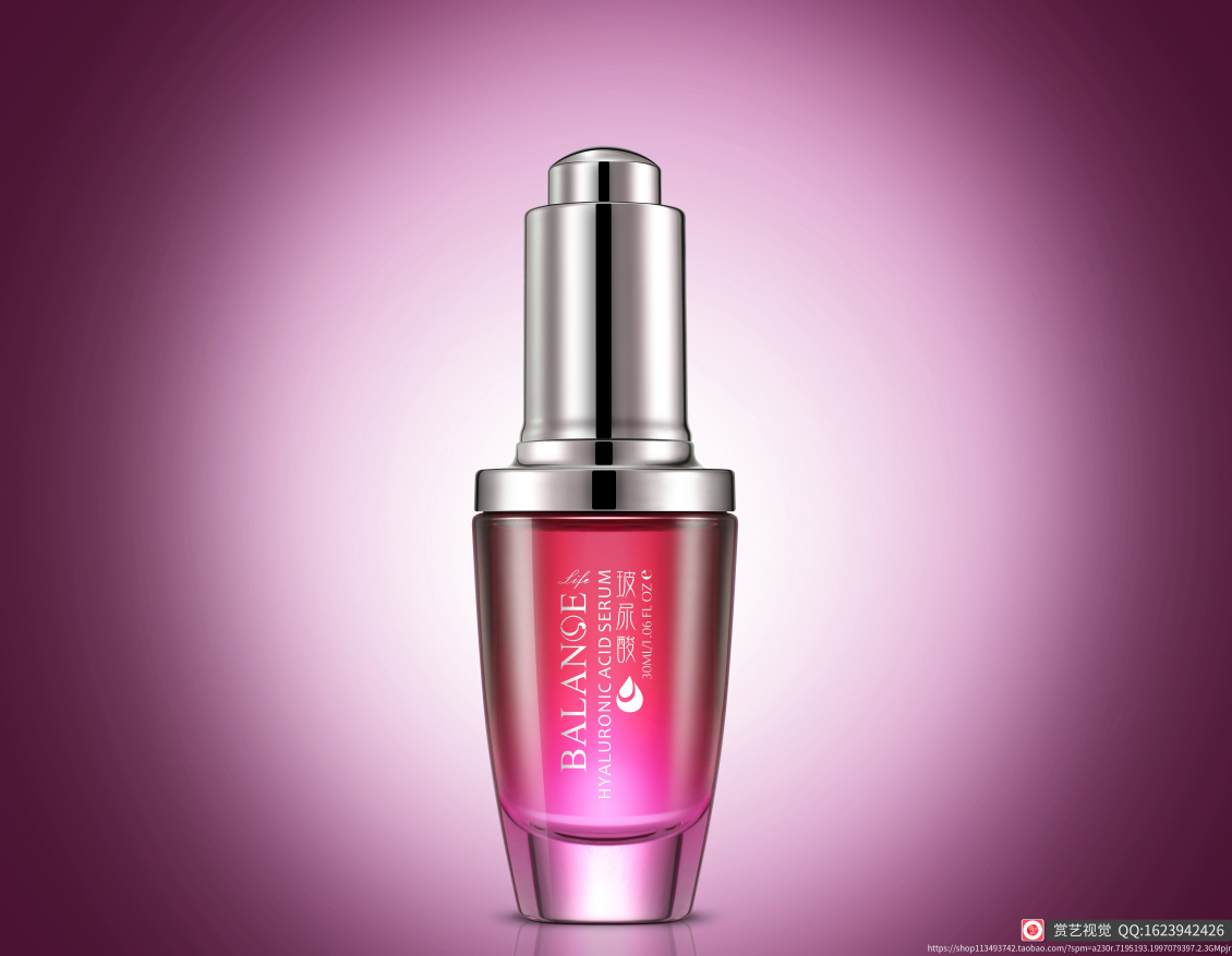 淘宝美工大黑丶化妆品护肤品金属玻璃透明材质纹理肌理产品精修作品