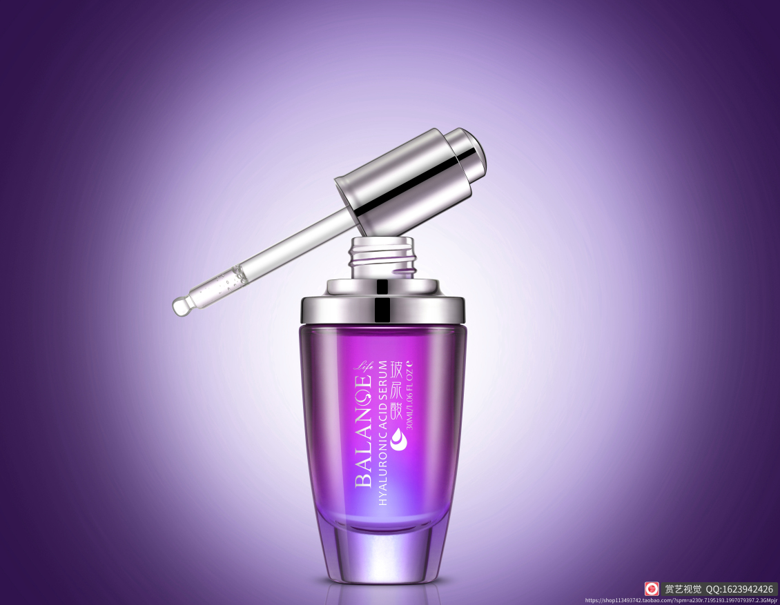 淘宝美工大黑丶化妆品护肤品金属玻璃透明材质纹理肌理产品精修作品