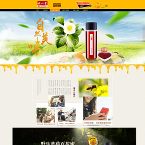 野生蓝莓蜜 首页设计高端大气风
