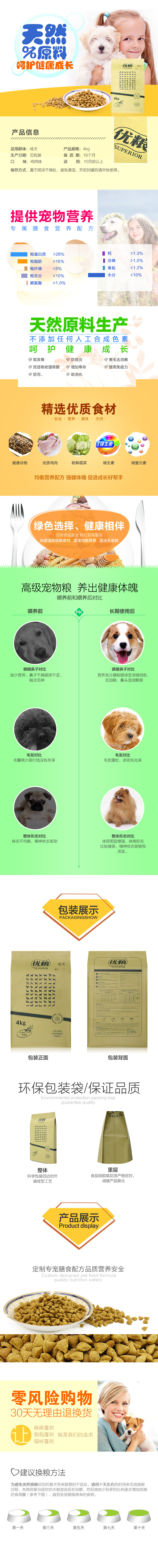 淘宝美工向着炮火优粮宠物口粮天然原料生产作品