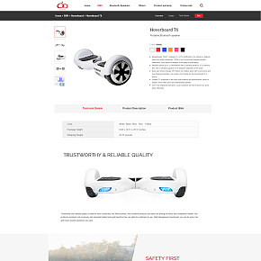 AOB商城hoverboard詳情頁(yè)