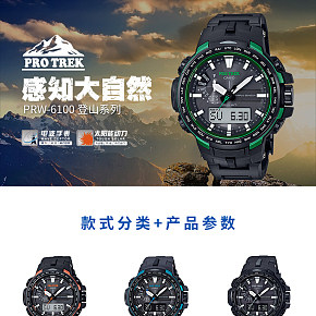 手表详情页 时尚简约设计排版