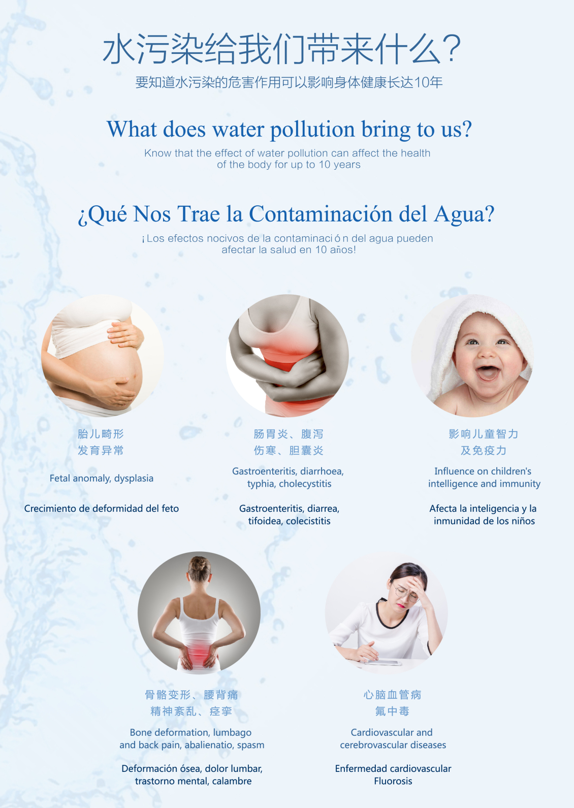 淘宝美工星子简约清新出口产品饮水机折页作品