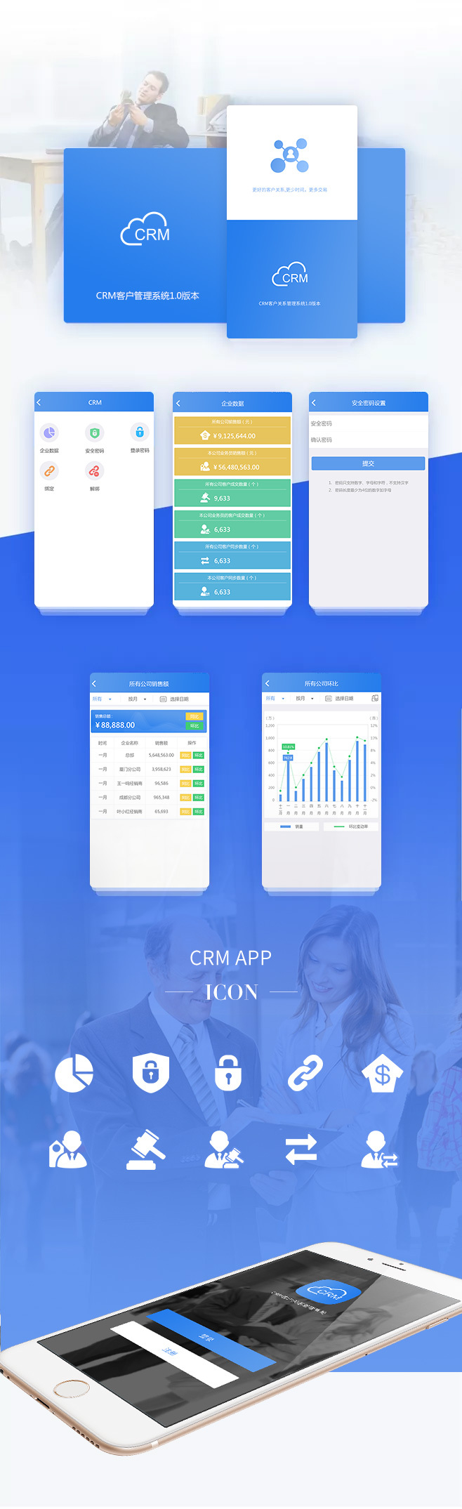 淘宝美工南小南CRMAPP界面设计，UI设计作品