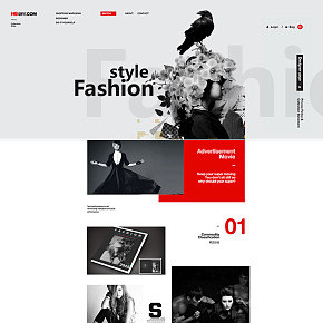 简洁大气欧美风 女装用品服饰 首页设计