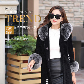 时尚简约大气毛呢大衣详情模版