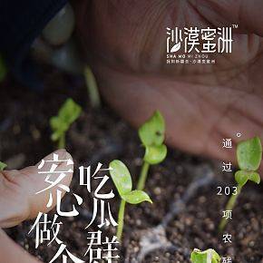 蜜瓜海報，生鮮，微信推廣圖設(shè)計
