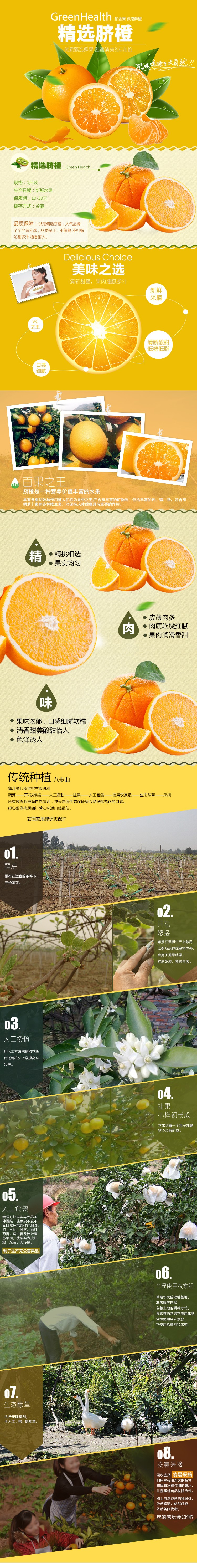 淘寶美工宮羽橙子臍橙新鮮水果冰糖橙詳情頁作品