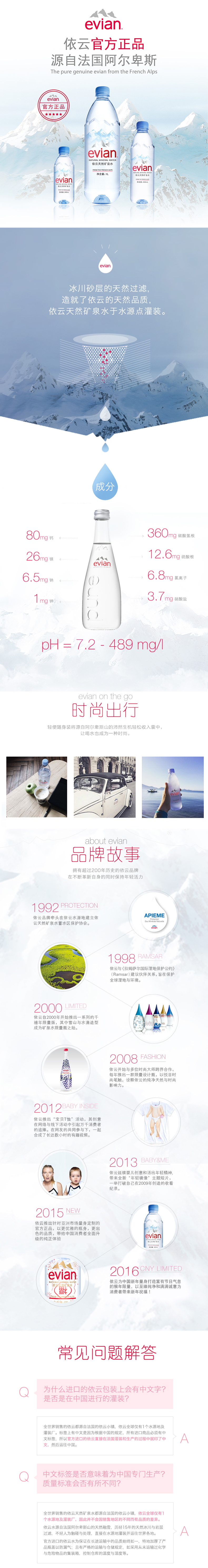 淘宝美工岚岚天猫淘宝法国进口evian/依云天然矿泉详情页作品