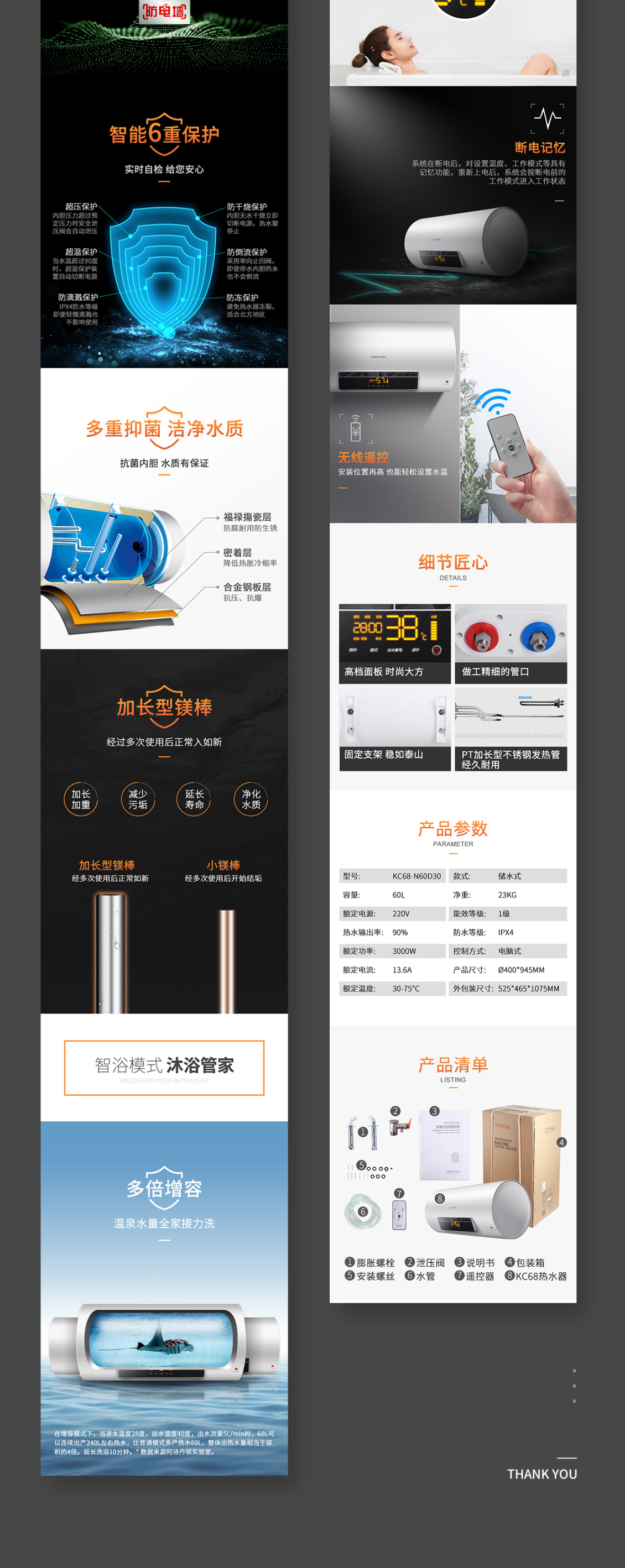 淘寶美工敏俊阿詩(shī)丹頓熱水器電熱水器作品