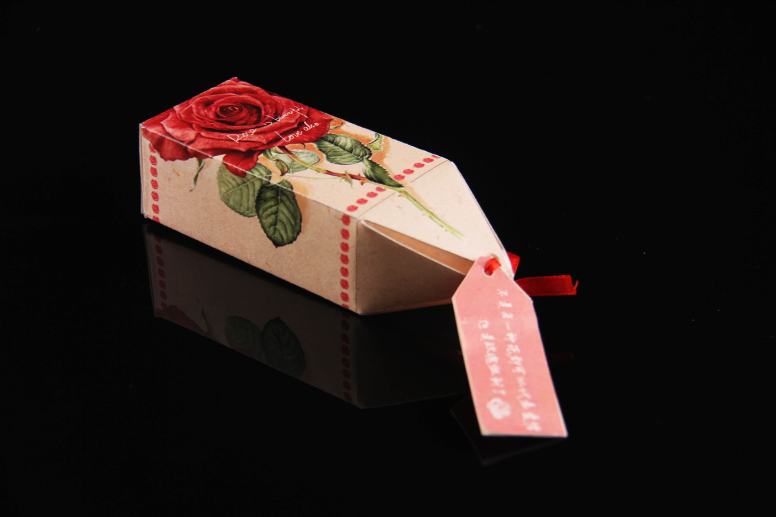 淘宝美工纯叶子包装设计玫瑰糖盒作品