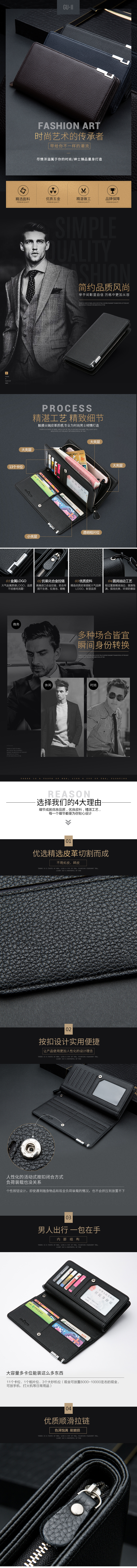 淘宝美工小袁姐男士爆款钱包作品