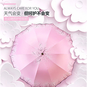 双人折叠大号晴雨两用雨伞