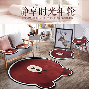 卡通儿童吸水防滑地垫地毯