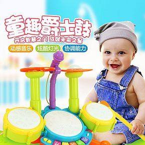 儿童童趣架子鼓敲打乐器爵士鼓宝宝电子鼓初学者儿童玩具3-6岁