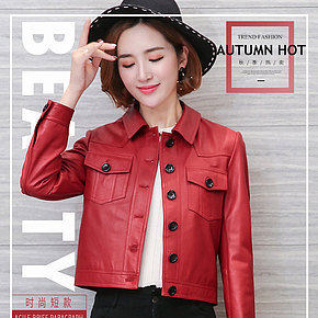 女装/短羊皮皮衣/舒适/修身