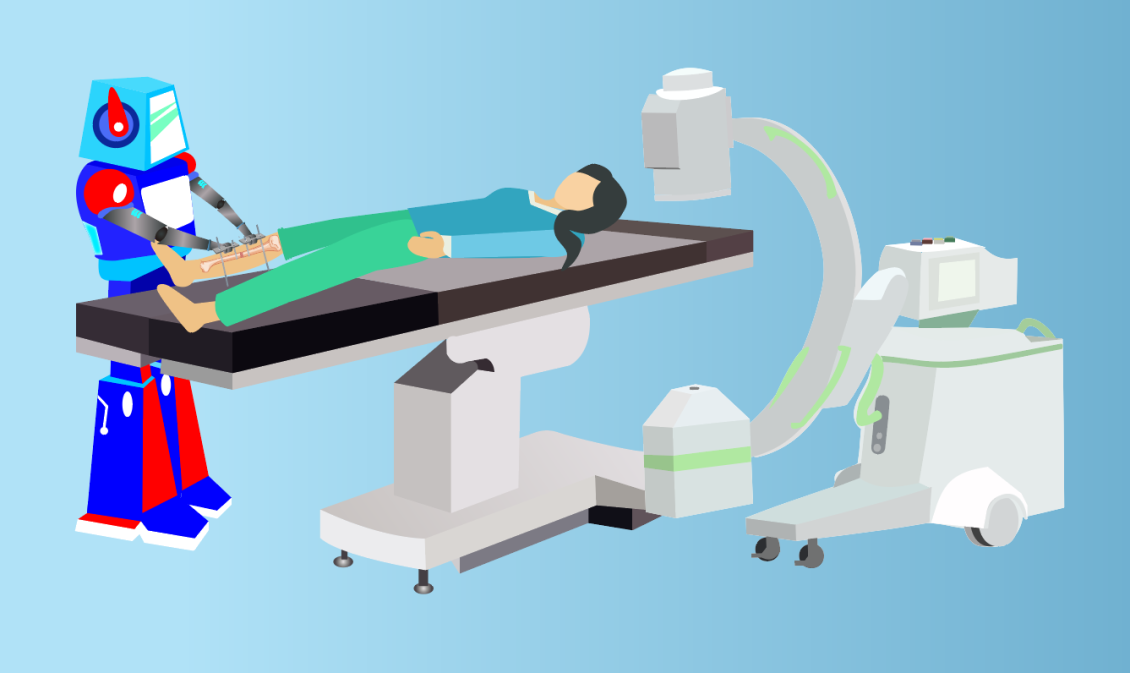 淘宝美工饭饭2018机器人医治病人骨折以及C臂(X线透视机)作品