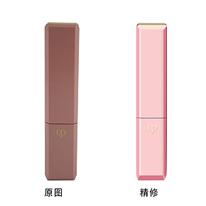 唇膏精修對比圖