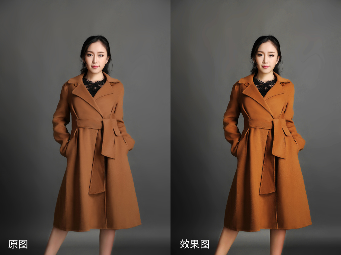淘寶美工栗梓女裝大衣精修效果圖作品