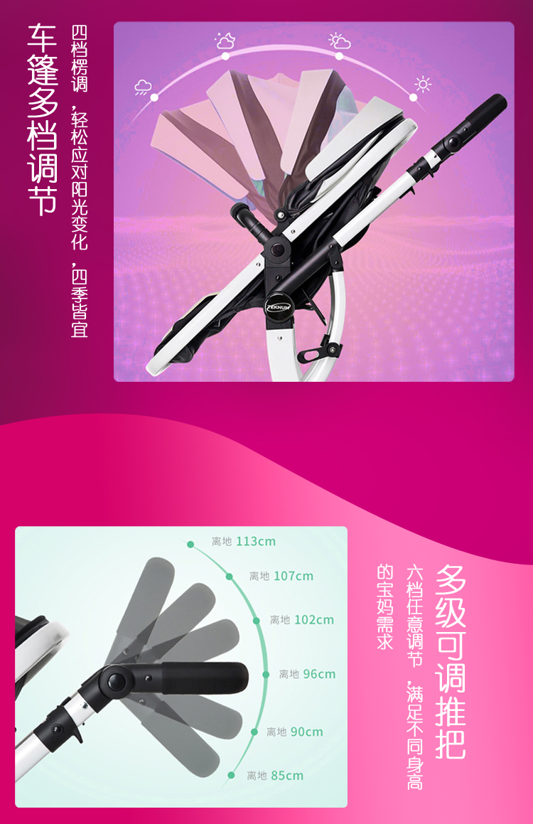 淘寶美工Aaronsong嬰兒多功能手推車作品