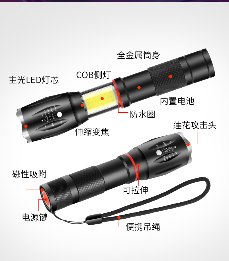 淘寶美工陽(yáng)光正好手電筒詳情頁(yè)作品