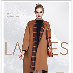 欧美时尚女式大衣详情页