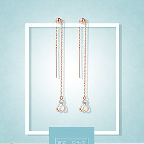 18K钻石耳线详情页