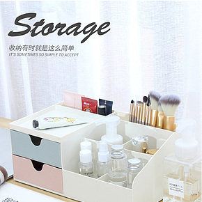 化妝品收納盒桌面梳妝臺(tái)可愛(ài)置物架