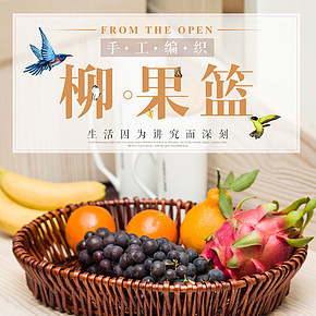 逸簡(jiǎn)尚語(yǔ)柳編花籃家居果籃