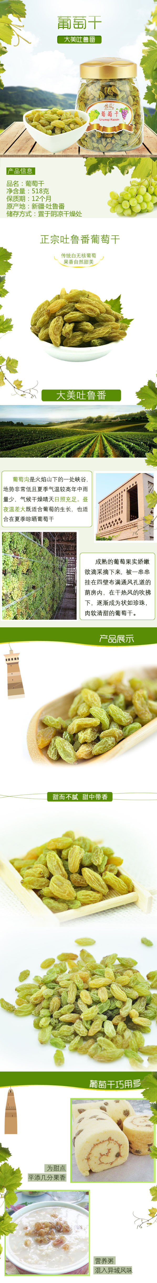 淘寶美工番小茄正宗新疆吐魯番綠色無污染葡萄干作品